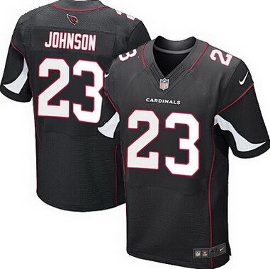 Men’s Arizona Cardinals #23 Chris Johnson Black Alternate NFL Nike Elite Jersey