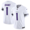 Men’s Minnesota Vikings #1 Bud Grant White F.U.S.E. Winter Warrior Limited Football Stitched Jersey