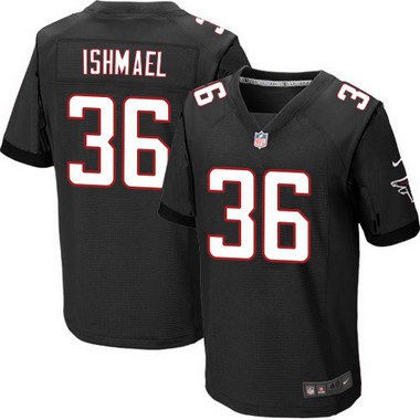 Men’s Atlanta Falcons #36 Kemal Ishmael Black Alternate NFL Nike Elite Jersey