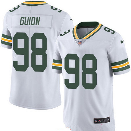 Men’s Green Bay Packers #98 Letroy Guion White 2016 Color Rush Stitched NFL Nike Limited Jersey