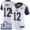 Women’s Los Angeles Rams #12 Brandin Cooks White Nike NFL Road Vapor Untouchable Super Bowl LIII Bound Limited Jersey