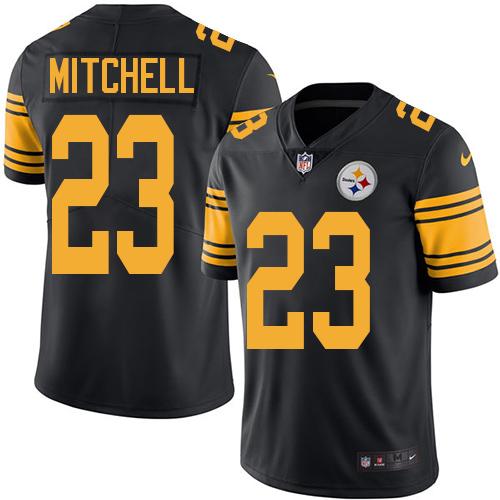 Nike Steelers #23 Mike Mitchell Black Men’s Stitched NFL Limited Rush Jersey
