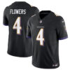 Men’s Baltimore Ravens #4 Zay Flowers Black 2023 F.U.S.E. Vapor Limited Football Stitched Jersey