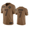 Men’s Houston Texans #7 C.J. Stroud 2023 Brown Salute To Service Limited Football Stitched Jersey