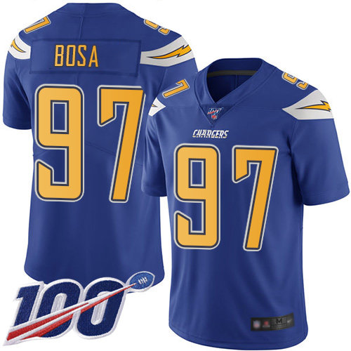 Chargers #97 Joey Bosa Electric Blue Men’s Stitched Football Limited Rush 100th Season Jersey