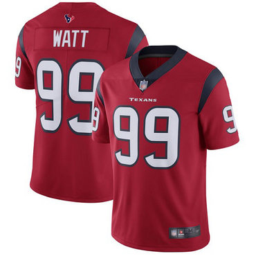 Texans #99 J.J. Watt Red Alternate Men’s Stitched Football Vapor Untouchable Limited Jersey