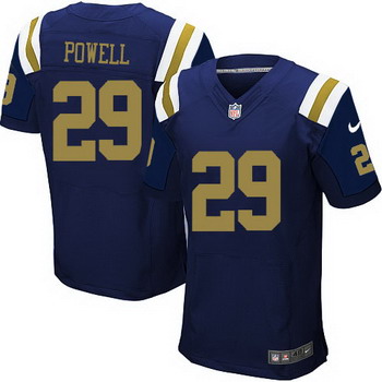 Men’s New York Jets #29 Bilal Powell Navy Blue Alternate NFL Nike Elite Jersey