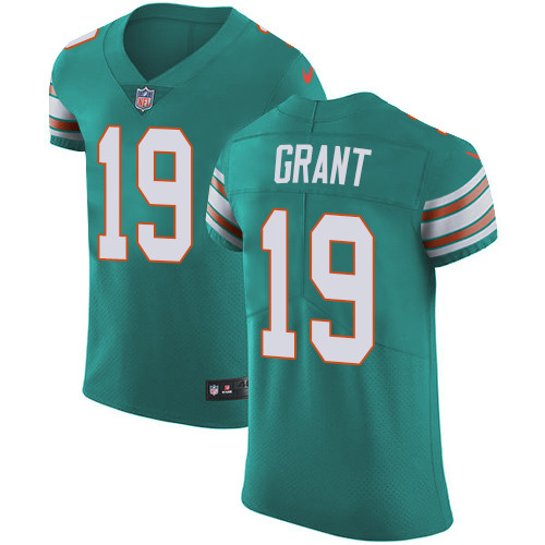 Nike Miami Dolphins #19 Jakeem Grant Aqua Green Alternate Men’s Stitched NFL Vapor Untouchable Elite Jersey