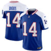 Men’s Buffalo Bills #14 Stefon Diggs Blue White 2023 F.U.S.E. Throwback Vapor Untouchable Limited Football Stitched Jersey