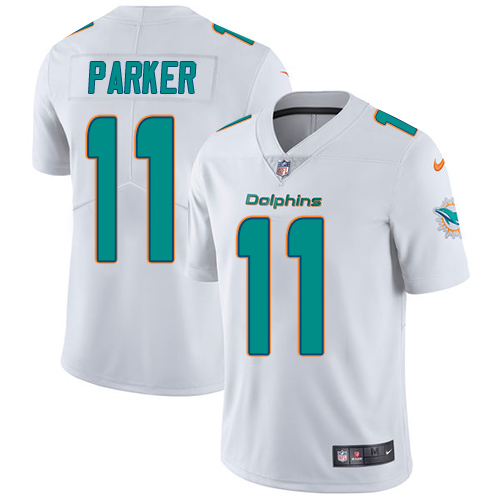 Nike Miami Dolphins #11 DeVante Parker White Men’s Stitched NFL Vapor Untouchable Limited Jersey