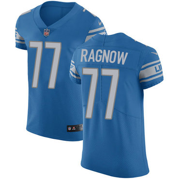 Nike Detroit Lions #77 Frank Ragnow Blue Team Color Men’s Stitched NFL Vapor Untouchable Elite Jersey