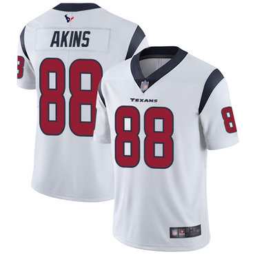 Texans #88 Jordan Akins White Men’s Stitched Football Vapor Untouchable Limited Jersey