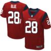 Men’s Houston Texans #28 Alfred Blue Red Alternate NFL Nike Elite Jersey