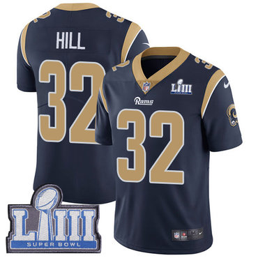 #32 Limited Troy Hill Navy Blue Nike NFL Home Men’s Jersey Los Angeles Rams Vapor Untouchable Super Bowl LIII Bound