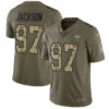 Nike Jaguars #97 Malik Jackson Olive Camo Men’s Stitched NFL Limited 2017 Salute To Service Jersey