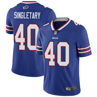 Bills #40 Devin Singletary Royal Blue Team Color Men’s Stitched Football Vapor Untouchable Limited Jersey