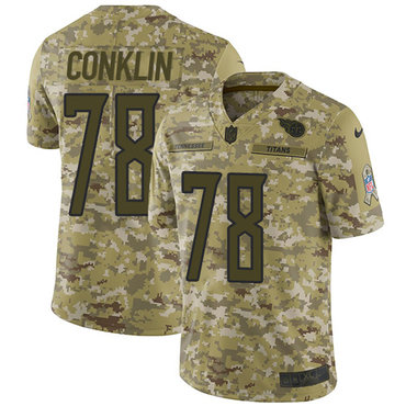 Nike Titans #78 Jack Conklin Camo Men’s Stitched NFL Limited 2018 Salute To Service Jersey