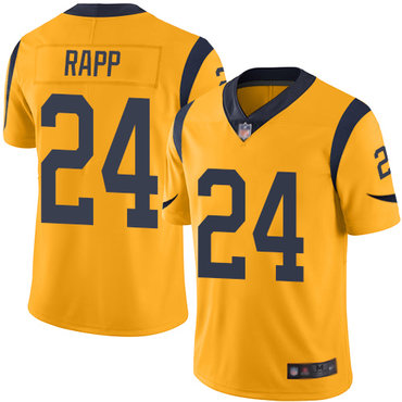 Rams #24 Taylor Rapp Gold Men’s Stitched Football Limited Rush Jersey