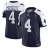 Men’s Dallas Cowboys #4 Dak Prescott Navy 2023 F.U.S.E. With Walter Payton Patch Thanksgiving Limited Football Stitched Jersey