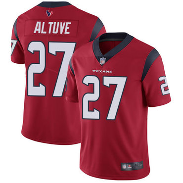 Texans #27 Jose Altuve Red Alternate Men’s Stitched Football Vapor Untouchable Limited Jersey