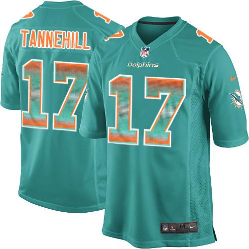 Nike Miami Dolphins #17 Ryan Tannehill Aqua Green Team Color Men’s Stitched NFL Limited Strobe Jersey