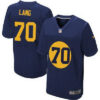 Men’s Green Bay Packers #70 T. J. Lang Navy Blue Alternate NFL Nike Elite Jersey