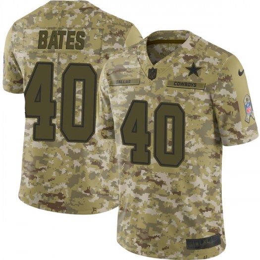 Men’s Nike Dallas Cowboys #40 Bill Bates Limited Camo 2018 Salute to Service Jersey