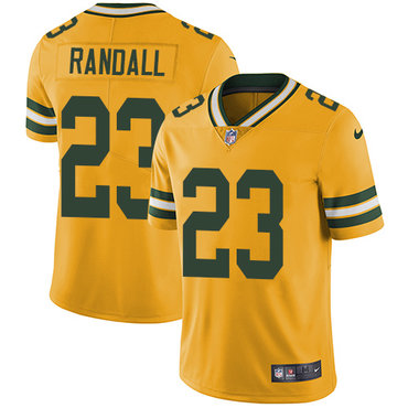 Nike Green Bay Packers #23 Damarious Randall Yellow Men’s Stitched NFL Limited Rush Jersey