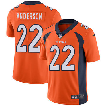 Nike Denver Broncos #22 C.J. Anderson Orange Team Color Men’s Stitched NFL Vapor Untouchable Limited Jersey