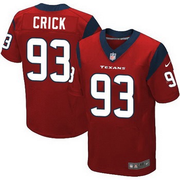Men’s Houston Texans #93 Jared Crick Red Alternate NFL Nike Elite Jersey