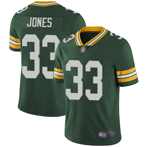 Men’s Green Bay Packers #33 Aaron Jones Green Vapor Untouchable Limited Jersey