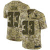 Nike Vikings #33 Dalvin Cook Camo Men’s Stitched NFL Limited 2018 Salute To Service Jersey