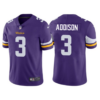 Men’s Minnesota Vikings #3 Jordan Addison Purple 2023 Draft Vapor Untouchable Limited Stitched Jersey