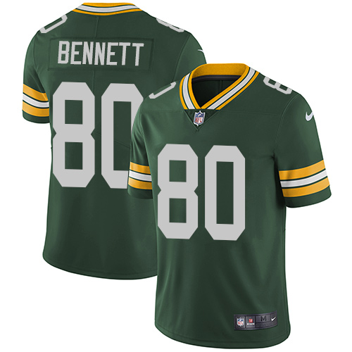 Nike New England Packers #80 Martellus Bennett Green Team Color Men’s Stitched NFL Vapor Untouchable Limited Jersey