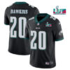 Men’s Philadelphia Eagles #20 Brian Dawkins Black Super Bowl LVII Patch Vapor Untouchable Limited Stitched Jersey