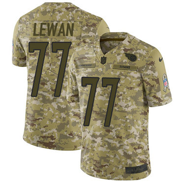Nike Titans #77 Taylor Lewan Camo Men’s Stitched NFL Limited 2018 Salute To Service Jersey