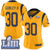 #30 Limited Todd Gurley Gold Nike NFL Women’s Jersey Los Angeles Rams Rush Vapor Untouchable Super Bowl LIII Bound