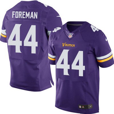 Men’s Minnesota Vikings #44 Chuck Foreman Purple Team Color NFL Nike Elite Jersey