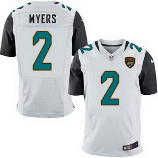 Men’s Jacksonville Jaguars #2 Jason Myers White Road NFL Nike Elite Jersey