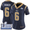 #6 Limited Johnny Hekker Navy Blue Nike NFL Home Women’s Jersey Los Angeles Rams Vapor Untouchable Super Bowl LIII Bound