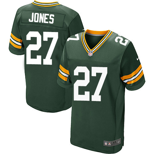 Nike Green Bay Packers #27 Josh Jones Green Team Color Men’s Stitched NFL Elite Jersey
