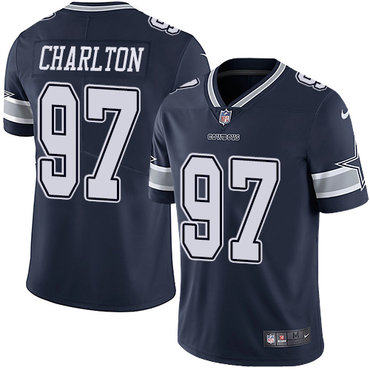 Nike Dallas Cowboys #97 Taco Charlton Navy Blue Team Color Men’s Stitched NFL Vapor Untouchable Limited Jersey