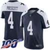 Cowboys #4 Dak Prescott Navy Blue Thanksgiving Men’s Stitched Football 100th Season Vapor Throwback Limited Jersey