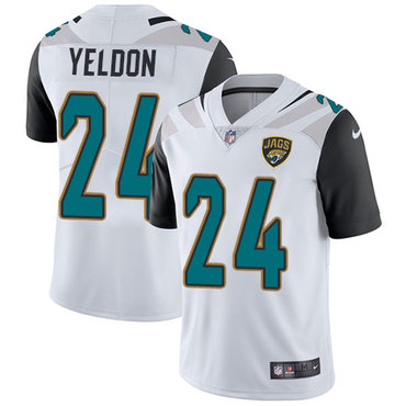 Nike Jacksonville Jaguars #24 T.J. Yeldon White Men’s Stitched NFL Vapor Untouchable Limited Jersey