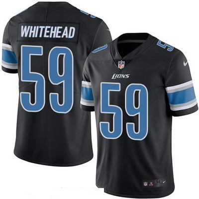 Men’s Detroit Lions #59 Tahir Whitehead Black 2016 Color Rush Stitched NFL Nike Limited Jersey