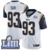 #93 Limited Ndamukong Suh White Nike NFL Road Men’s Jersey Los Angeles Rams Vapor Untouchable Super Bowl LIII Bound