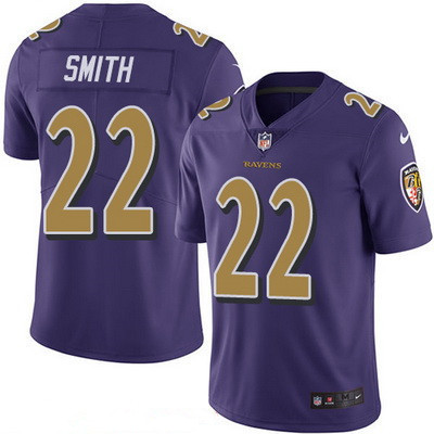 Men’s Baltimore Ravens #22 Jimmy Smith Purple 2016 Color Rush Stitched NFL Nike Limited Jersey