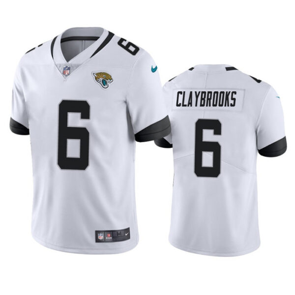Men’s Jacksonville Jaguars #6 Chris Claybrooks White Vapor Untouchable Limited Stitched Jersey