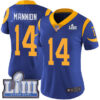 #14 Limited Sean Mannion Royal Blue Nike NFL Alternate Women’s Jersey Los Angeles Rams Vapor Untouchable Super Bowl LIII Bound