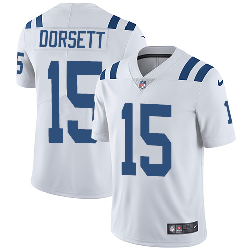 Nike Colts #15 Phillip Dorsett White Men’s Stitched NFL Vapor Untouchable Limited Jersey